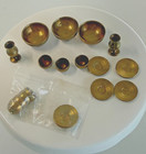 Dollhouse Miniature 20 Pc Brass Dinnerware Set Bowls Plates Goblets 1 12
