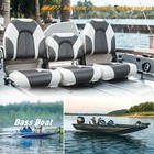 Northcaptain Charcoal light Grey  52  Folding Bass Boat Seat 3 Pcs