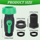 2 Pack Rain Barrel Spigot Kit 3 4  Ght Shut Off Valve Bulkhead Fitting Hose