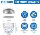 40 Pack Mason Jars 4 Oz With Regular Lids And Bands  Mini Canning Jars