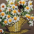 Vintage Sunset Designs Daisys Butterfly Needlepoint Framed 22x18 Cottagecore