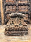 Antique Wooden Column Base Garden Stool   French Colonial Hand-carved