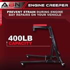 Abn Foldable Topside Automotive Engine Creeper With Padded Deck - Swivel Wheels