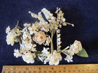 Vtg Millinery Flower Collection Lot Ivory White 3 8-1  W 9  Garland Japan  H5429