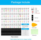 Piano Keyboard Stickers For 88 76 61 54 49 Keys - Colorful   Removable Labels