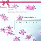 Mini Rhinestone Hair Clips  Cute Flower Crystal Bridal Accessories For Pink
