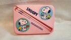 Vintage 1965 Peanuts Snoopy Plastic Pink Bento Lunch Box With Chopsticks