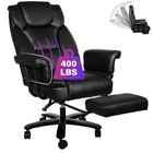 Big And Tall Office Chair Ergonomic Leather Computer Desk Chair With Footrest