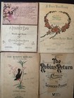 Vintage Piano Sheet Music Lot  4  Carrie Jacobs-bond  Fisher   Early 1900s