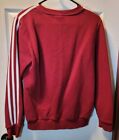 Adidas Sweatshirt Womens Small Essentials 3-stripes Fleece Pullover Burgundy Red