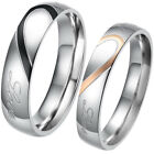 His   Hers Heart Puzzle Ring Stainless Steel Couples Wedding Engagement Band