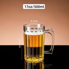 17oz Plastic Beer Mugs With Handle Set Of 2 Reusable Clear Beer Stein Drinkin   