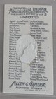 1888 American Indian Tobacco  error  Card Allen   Ginter   Agate Arrow Point  