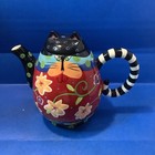 Cat s Meow By Joyce Shelton Pitcher canister Decor For Cat Lovers Floral Design