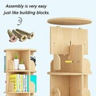 5 Tier Rotating Bookshelf 360 Display Spinning Bookshelf Revolving Bookcase