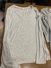 Splendid Gray Thermal Waffle Knit Long Sleeve Top Size M Casual Layering Three 3