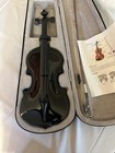 Cecilio Hvp-44 4 4 Acoustic Violin Black Outfit W case Bow Rosin Rest