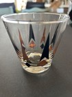 4pc Set  Vintage Golden Peaks  atomic Arrow   Anchor Hocking Whiskey Glass  4oz