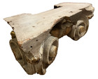 Antique 17th Century Carved   Gilt Wooden Capital Of A Ionic Column Wall Shelf