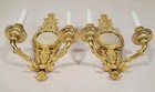 Pair Empire Neoclassical Style Gilt Bronze Two Light Wall Sconces