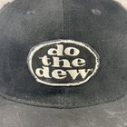 Vintage Do The Dew Hat Mountain Dew Soda Pop 100  Cotton Black Strapback Cap