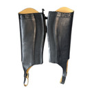 Der Dau Black Italian Alligator Leather Half Chaps Riding Equestrian Narrow