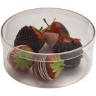 Pioneer Plastics 180c Clear Round Plastic Container  6  W X 2 5  H