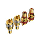 4pcs R205 Pure Copper With Gold Plated Hifi Rca Female Socket Rca Jack Connector