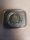 Vintage At t Bell System Brass Belt Buckle Made In Usa Chagrin Falls Ohio