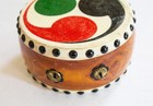 Vtg Japanese Taiko Wadaiko Small Hand Drum-good 