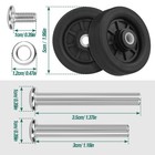 4pcs Luggage Wheels Replacement Od 50mm  Rubber Repair Suitcase Swivel Caster   