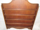 Vintage 1978 Franklin Mint Miniature Plate Collection Wooden Wall Shelf  8sh