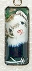 Ferret Face Glass Silver Alloy Drop Hook Earrings Jewelry