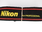 Nikon For Professional Black   Red   Yellow Camera Neck Strap
