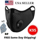 Cycling Protective Air Purifying Face Mask Face Cover Fog Mouth   2 Filters