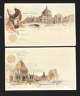 Complete Set 10 Columbian Expo Souvenir Postals  Scarce With Original Wrapper