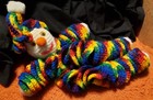 Vintage 16  Handmade Crochet Clown Doll