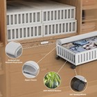 2 Pack Large Bamboo Under Bed Storage Containers With Wheels  White