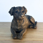 Jack Russell Terrier Dog Figurine Ornament Leonardo Reflection Bronzed  Boxed