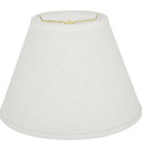 White Fabric Linen Hardback Empire Tapered Lamp Shade 7  Top 14  Bottom 10  High