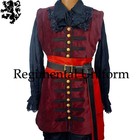 Pirate Captain Waistcoat Jack Sparrow Vest Caribbean Vest Maroon Velvet Men Vest