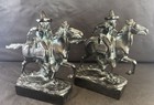 Pair Of Pompeian Paul Herzel Vaqueros On Horseback Bookends H 9   
