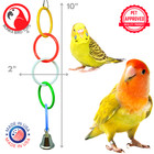 Bonka Bird Toys 36459 Olympic Rings Durable Swing Play Small Parrot Cage Toy Pet