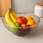 Nontarnish Silverplated Wire Bread Basket 11    Decorative Oval Fruit Bowl For K