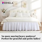 Full Size White Bed Skirt 15  Drop Elastic Dust Ruffle Wrinkle Resistant