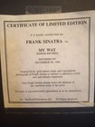 24k Gold Frank Sinatra  my Way  Collectable  342 With C o a  Sheffield Limited 
