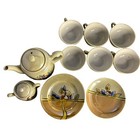  8187 Vintage Child Tea Set With Teapot Plates And Cups For 6 Japan