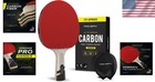 Concave Pro Handle Ping Pong Paddle - Carbon Fiber  2 0mm Sponge  Ittf Approved