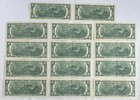 1976  2 Lot Of 14 Circulated Notes Two-dollar Paper Money Currency All Fourteen