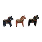 Olsson Dala Horse Swedish Folk Art Wooden Figurine Set Of 3 Handmade  as Is 